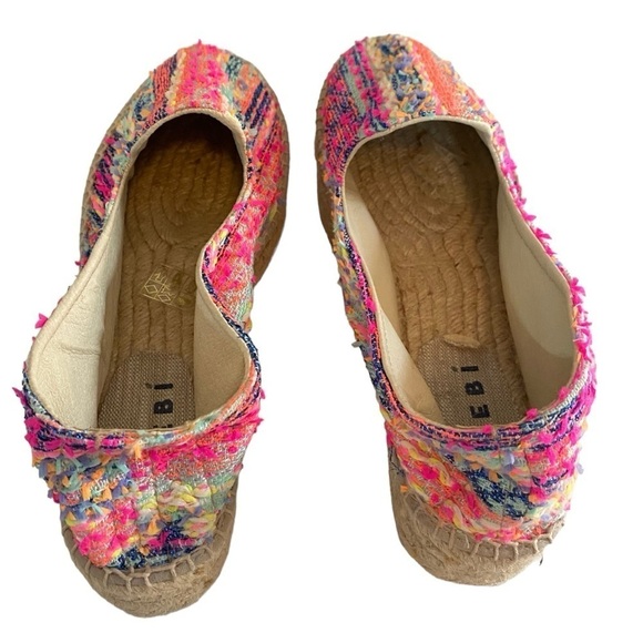 MANEBI - SIZE 39 - US 8 - MADE IN SPAIN - MULTI COLORS - PLATFORM ESPADRILLE S5 - Picture 4 of 15